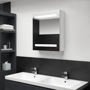 LED Bad Spiegelschrank Weiß 50x60 cm