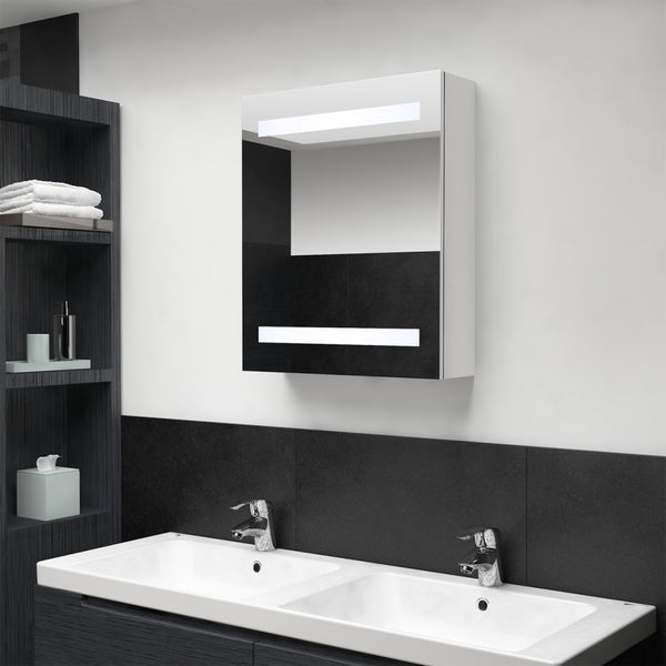 LED Bad Spiegelschrank Weiß 50x60 cm