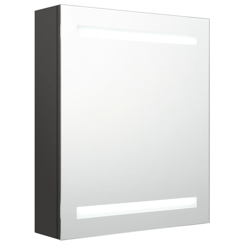 LED Bad Spiegelschrank Anthrazit 50x60 cm