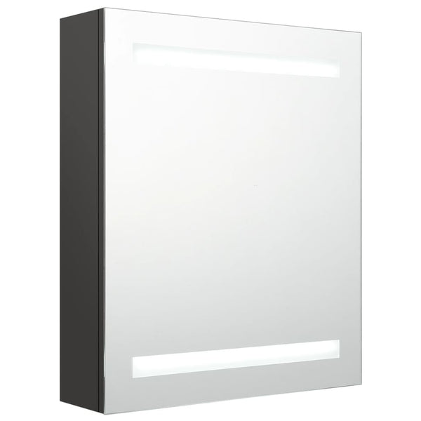LED Bad Spiegelschrank Anthrazit 50x60 cm