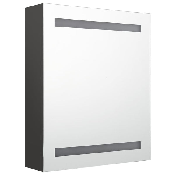 LED Bad Spiegelschrank Anthrazit 50x60 cm