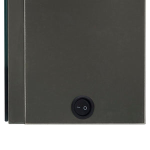 LED Bad Spiegelschrank Anthrazit 50x60 cm