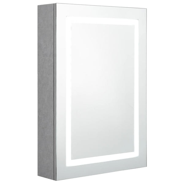 LED Badspiegelschrank Betongrau 50x70 cm