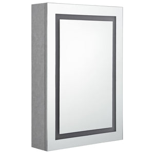 LED Badspiegelschrank Betongrau 50x70 cm