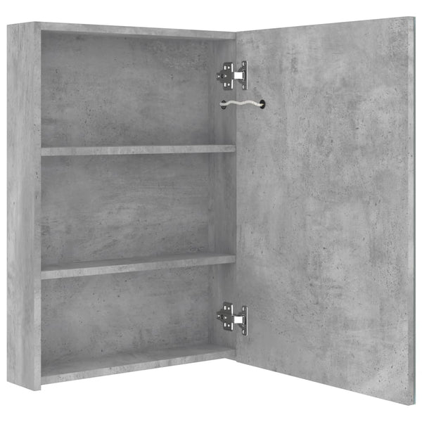 LED Badspiegelschrank Betongrau 50x70 cm
