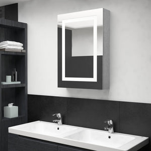 LED Badspiegelschrank Betongrau 50x70 cm