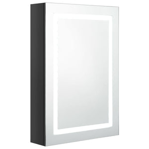 LED Spiegelschrank Schwarz 50x13x70 cm