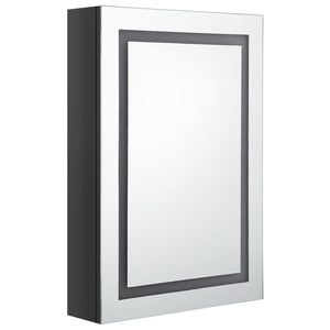 LED Spiegelschrank Schwarz 50x13x70 cm
