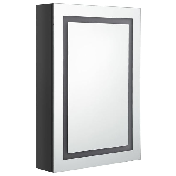 LED Spiegelschrank Schwarz 50x13x70 cm