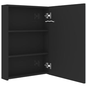 LED Spiegelschrank Schwarz 50x13x70 cm