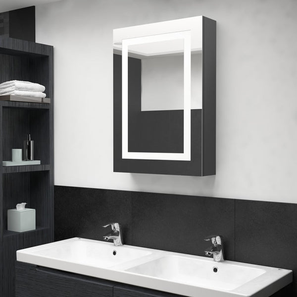 LED Spiegelschrank Grau 50x70 cm