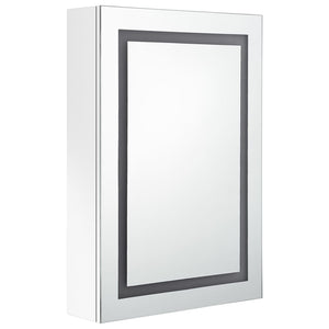 LED Spiegelschrank Bad Weiß 50x13x70 cm