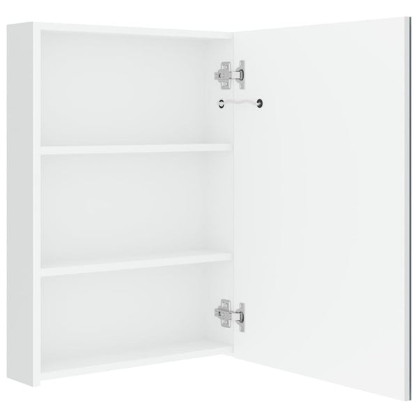 LED Spiegelschrank Bad Weiß 50x13x70 cm