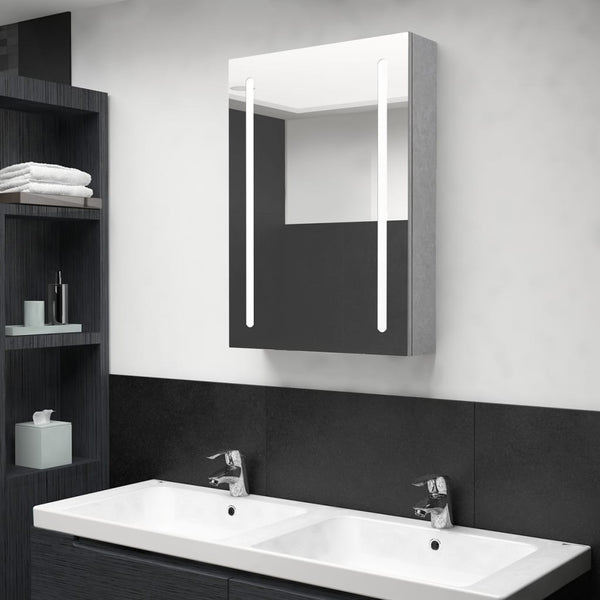 LED Spiegelschrank Betongrau 50x70 cm
