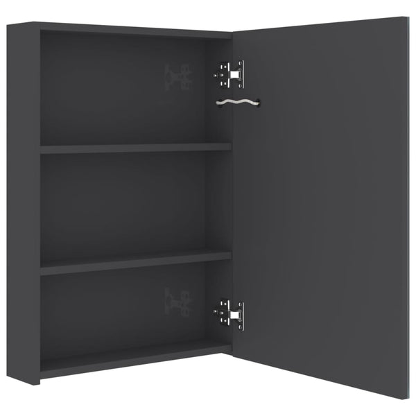 LED Bad Spiegelschrank Grau 50x70 cm