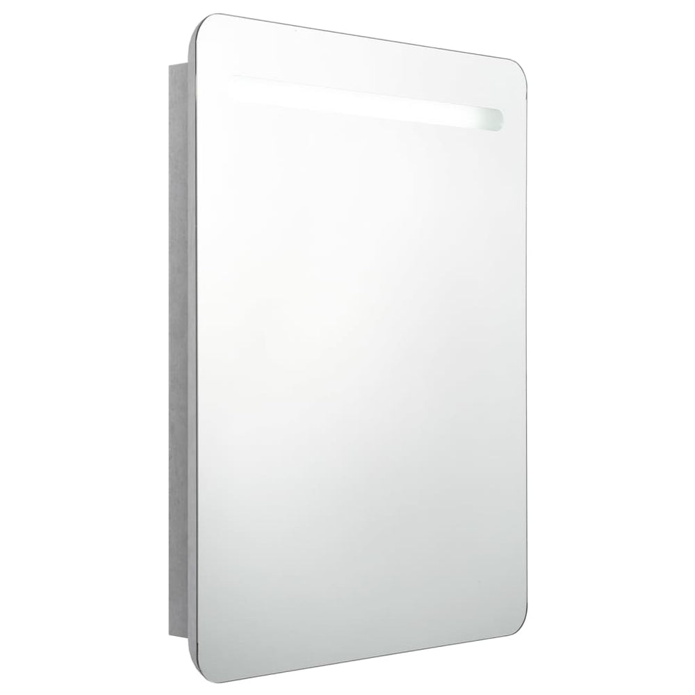 LED Bad Spiegelschrank Betongrau 60 cm
