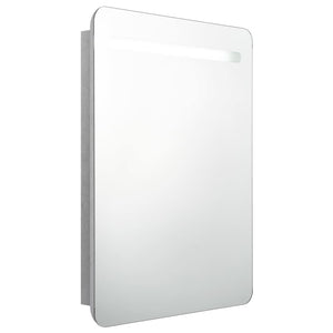 LED Bad Spiegelschrank Betongrau 60 cm
