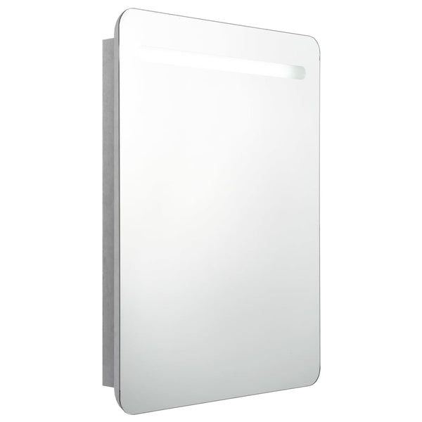 LED Bad Spiegelschrank Betongrau 60 cm
