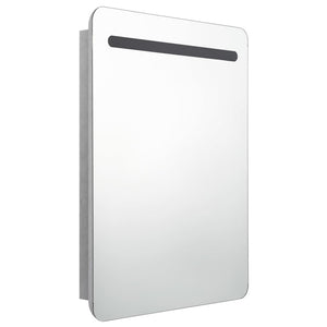 LED Bad Spiegelschrank Betongrau 60 cm
