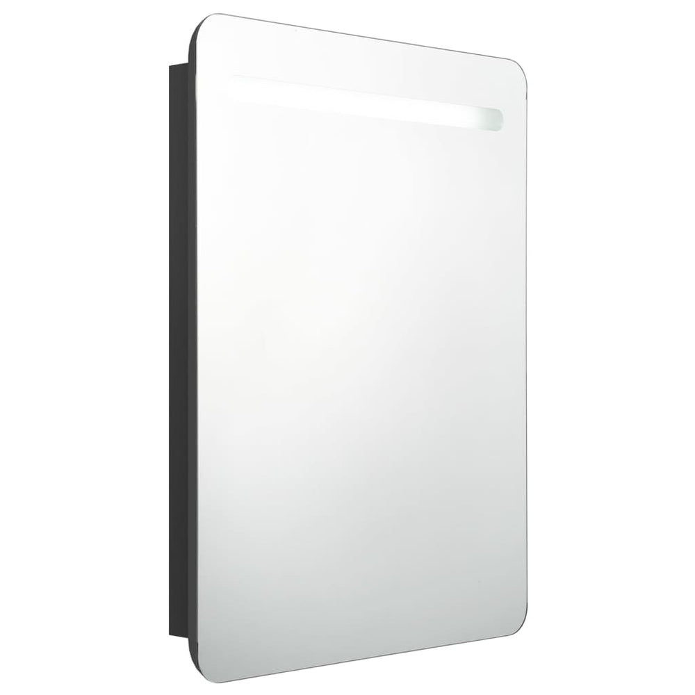 LED Bad Spiegelschrank Schwarz 60 cm