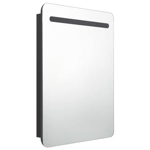 LED Bad Spiegelschrank Schwarz 60 cm