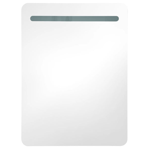 LED Bad Spiegelschrank Schwarz 60 cm