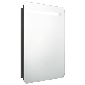 LED Bad Spiegelschrank Schwarz 60x80 cm