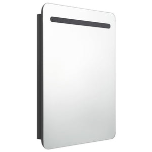 LED Bad Spiegelschrank Schwarz 60x80 cm