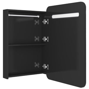 LED Bad Spiegelschrank Schwarz 60x80 cm
