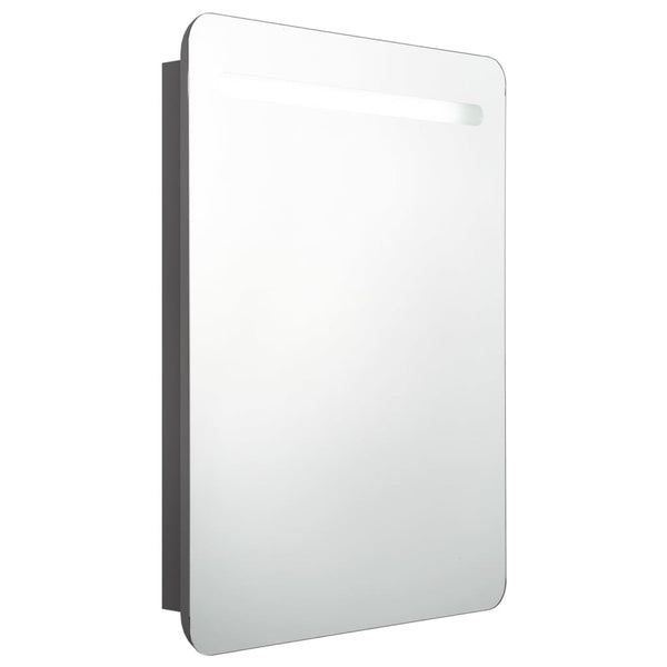 LED Bad Spiegelschrank Grau 60 cm