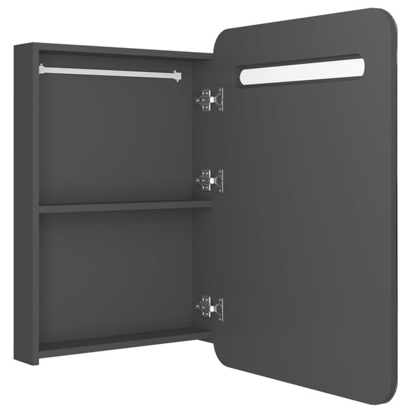 LED Bad Spiegelschrank Grau 60 cm