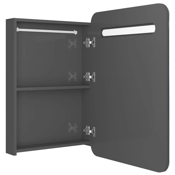 LED Bad Spiegelschrank Grau 60x80 cm