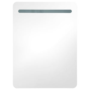 LED Bad Spiegelschrank Eiche 60x80 cm
