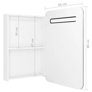 LED Spiegelschrank Bad 60x80 cm Weiß