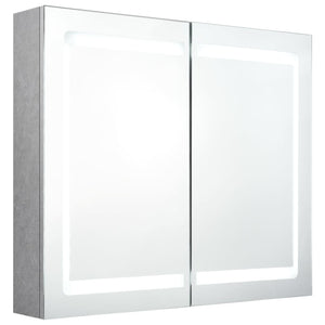 LED-Spiegelschrank Betongrau 80 cm