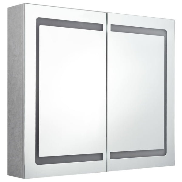 LED-Spiegelschrank Betongrau 80 cm