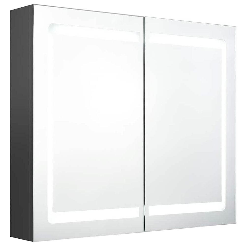 LED Spiegelschrank Grau 80 cm