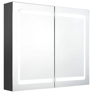LED Spiegelschrank Grau 80 cm