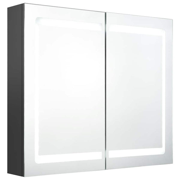 LED Spiegelschrank Grau 80 cm