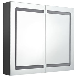 LED Spiegelschrank Grau 80 cm