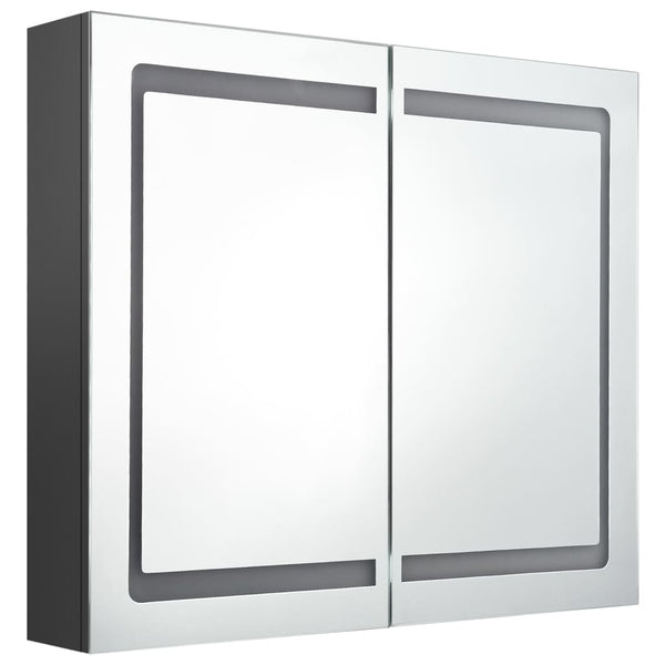 LED Spiegelschrank Grau 80 cm