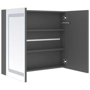 LED Spiegelschrank Grau 80 cm