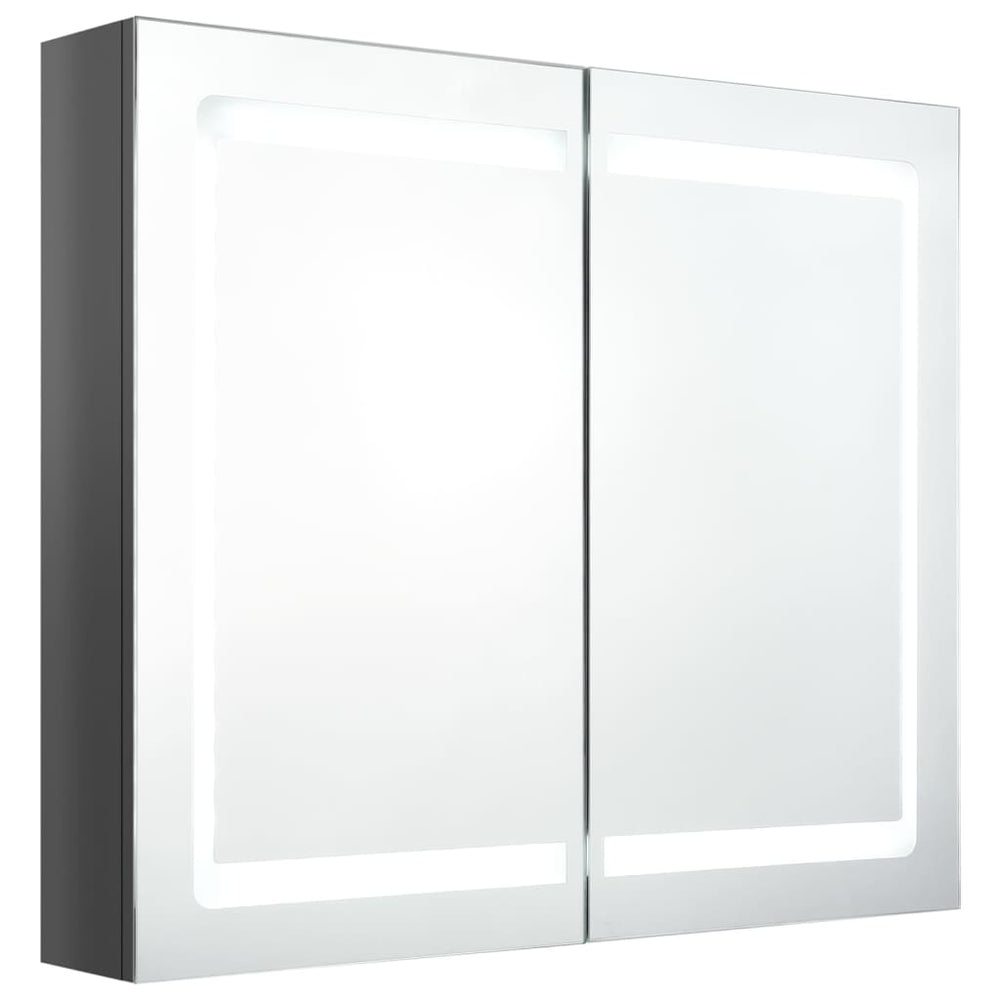 LED-Spiegelschrank Grau 80cm