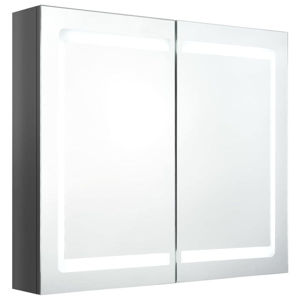 LED-Spiegelschrank Grau 80cm