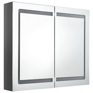 LED-Spiegelschrank Grau 80cm