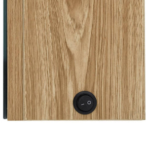 LED-Spiegelschrank Eichen-Optik 80 cm
