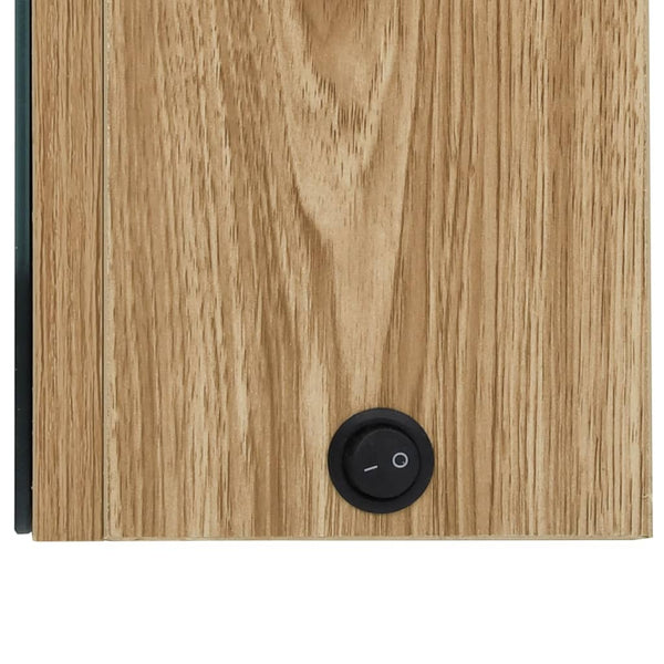 LED-Spiegelschrank Eichen-Optik 80 cm