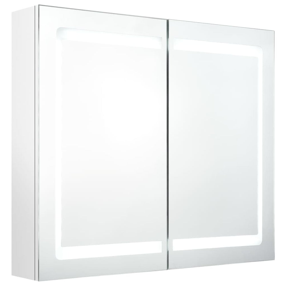 LED-Spiegelschrank Weiß 80 cm