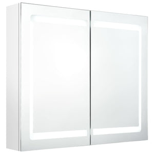 LED-Spiegelschrank Weiß 80 cm