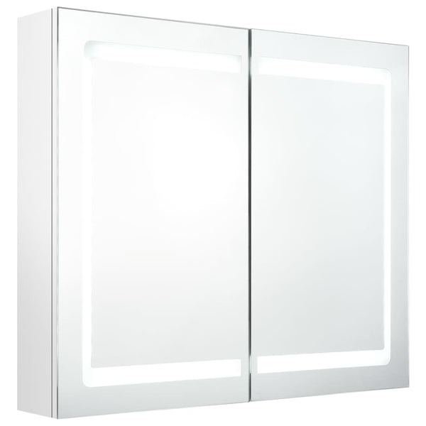 LED-Spiegelschrank Weiß 80 cm